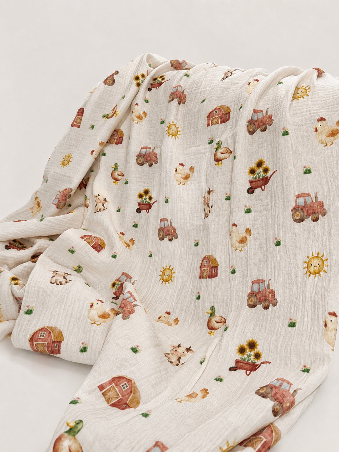 Bundle deal - polo romper + little farm hydrofiele doek