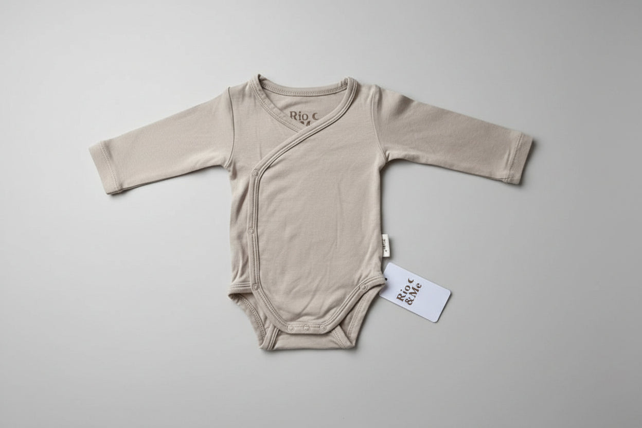 Romper lange mouw – Smoke Gray – maat 50–56