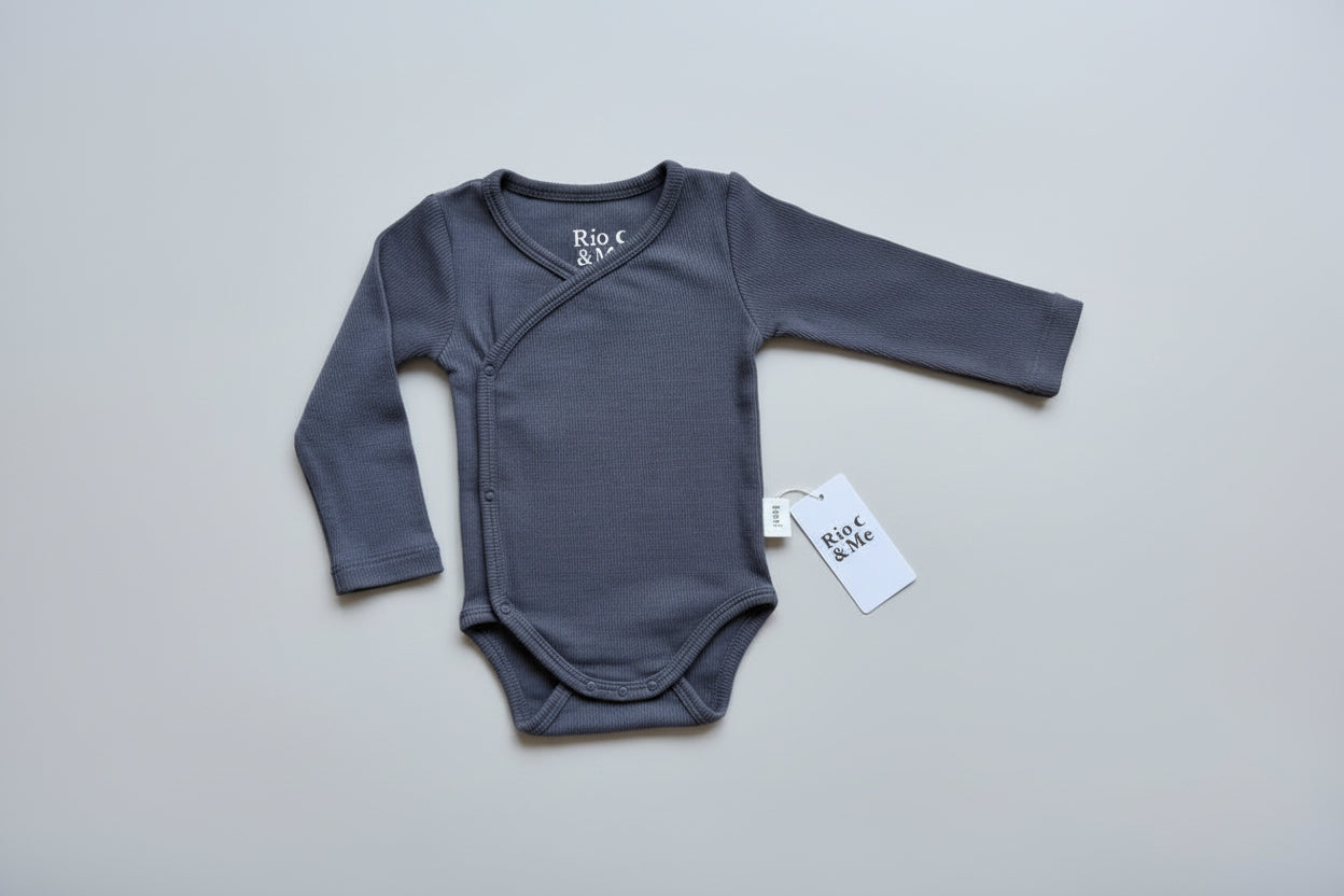 Romper rib lange mouw – Rabbit – maat 62–68